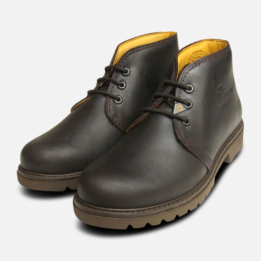 !SOLD! HAVANA JOE Dark Brown Leather Mr. Panama Jack Waxy Waterproof Ankle Boots - Picture 3 of 16